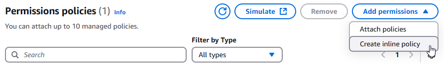 Associar políticas no console do IAM