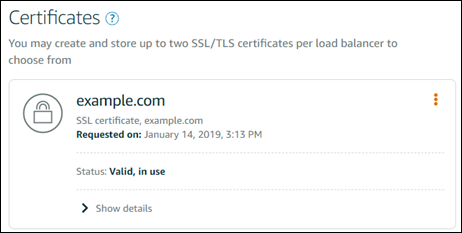 Validação bem-sucedida do domínio.