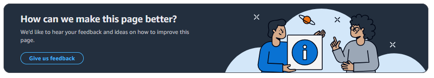 Imagem mostrando um botão Dê seu feedback.