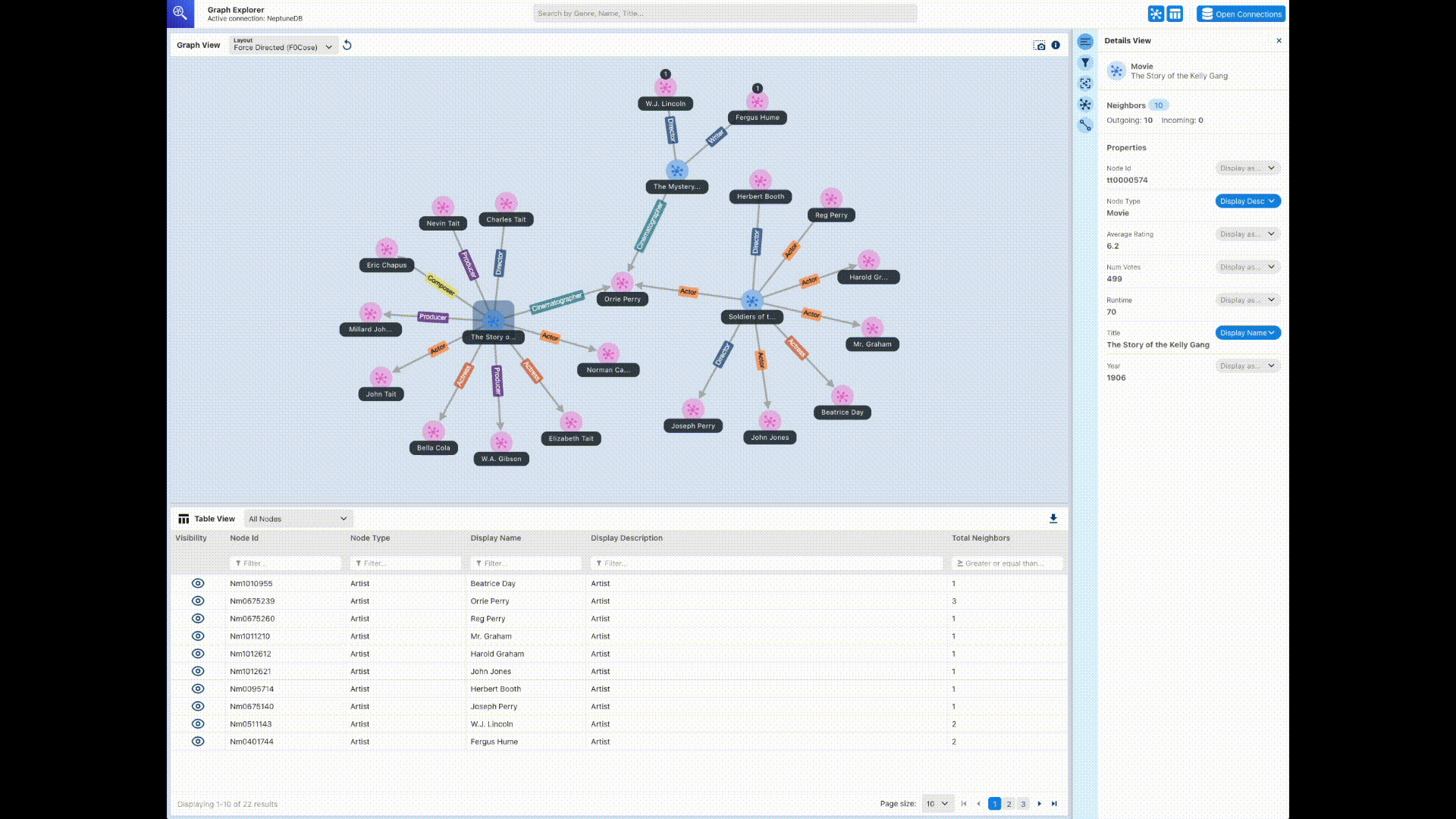 Vídeo de demonstração somente em texto do graph-explorer