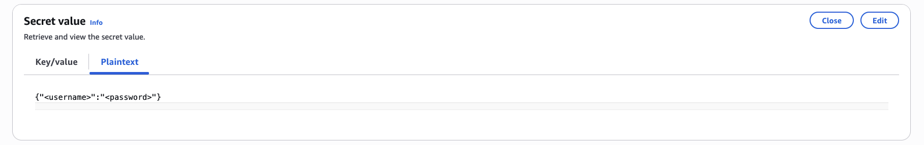 Exemplo de formato de nome de usuário e senha