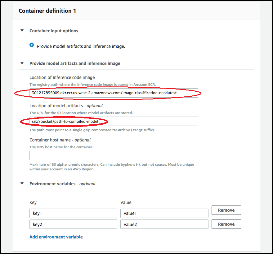 Criar modelo Neo para inferência