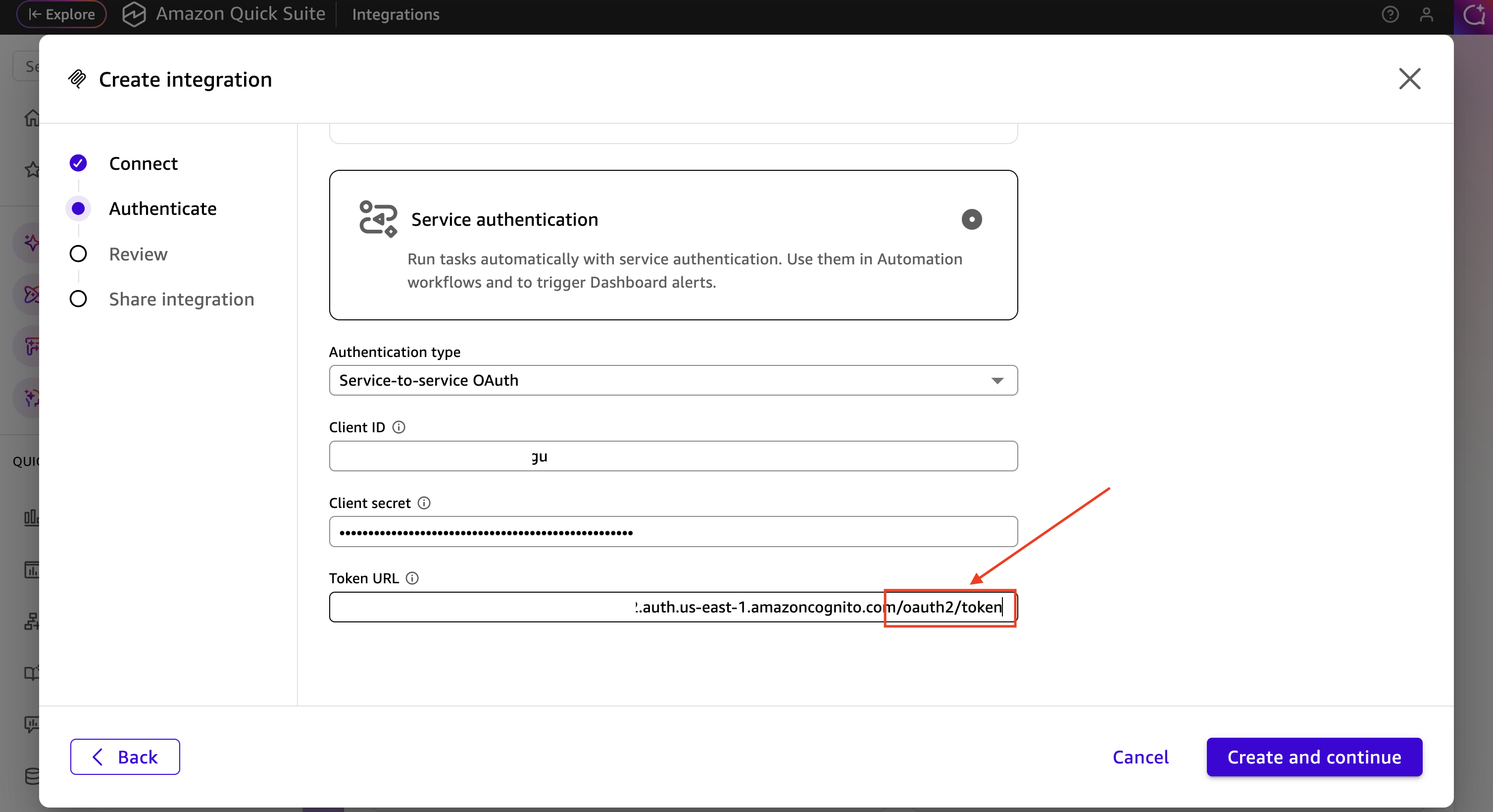 QuickSuite Autenticação do agente da ferramenta MCP