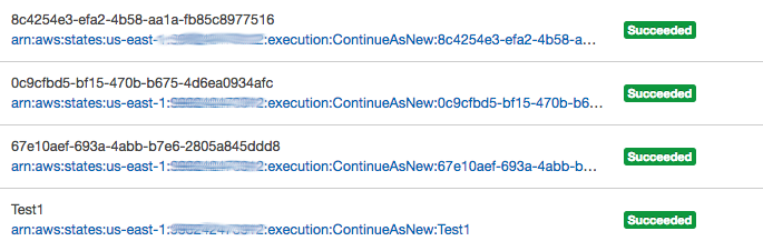 Captura de tela ilustrativa mostrando que todas as execuções foram concluídas.