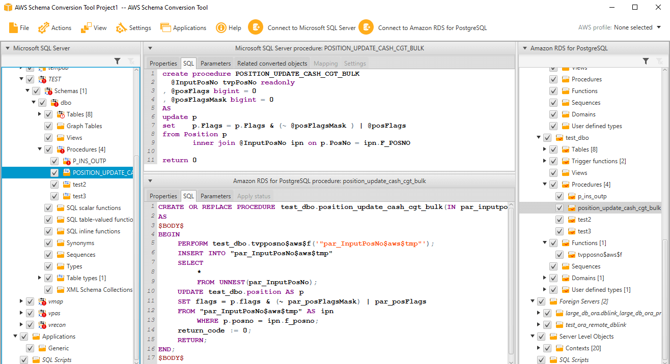查看转换后的架构