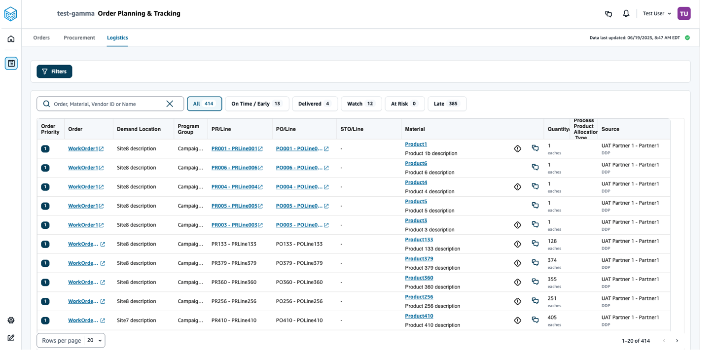 物流页面上的评论功能