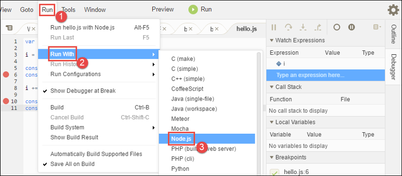 “Debugger (调试程序)”窗口