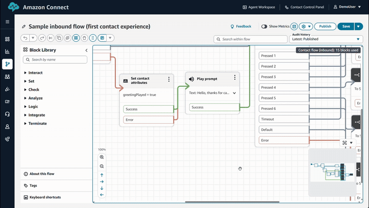 显示如何跳转至“入口”数据块的 GIF。