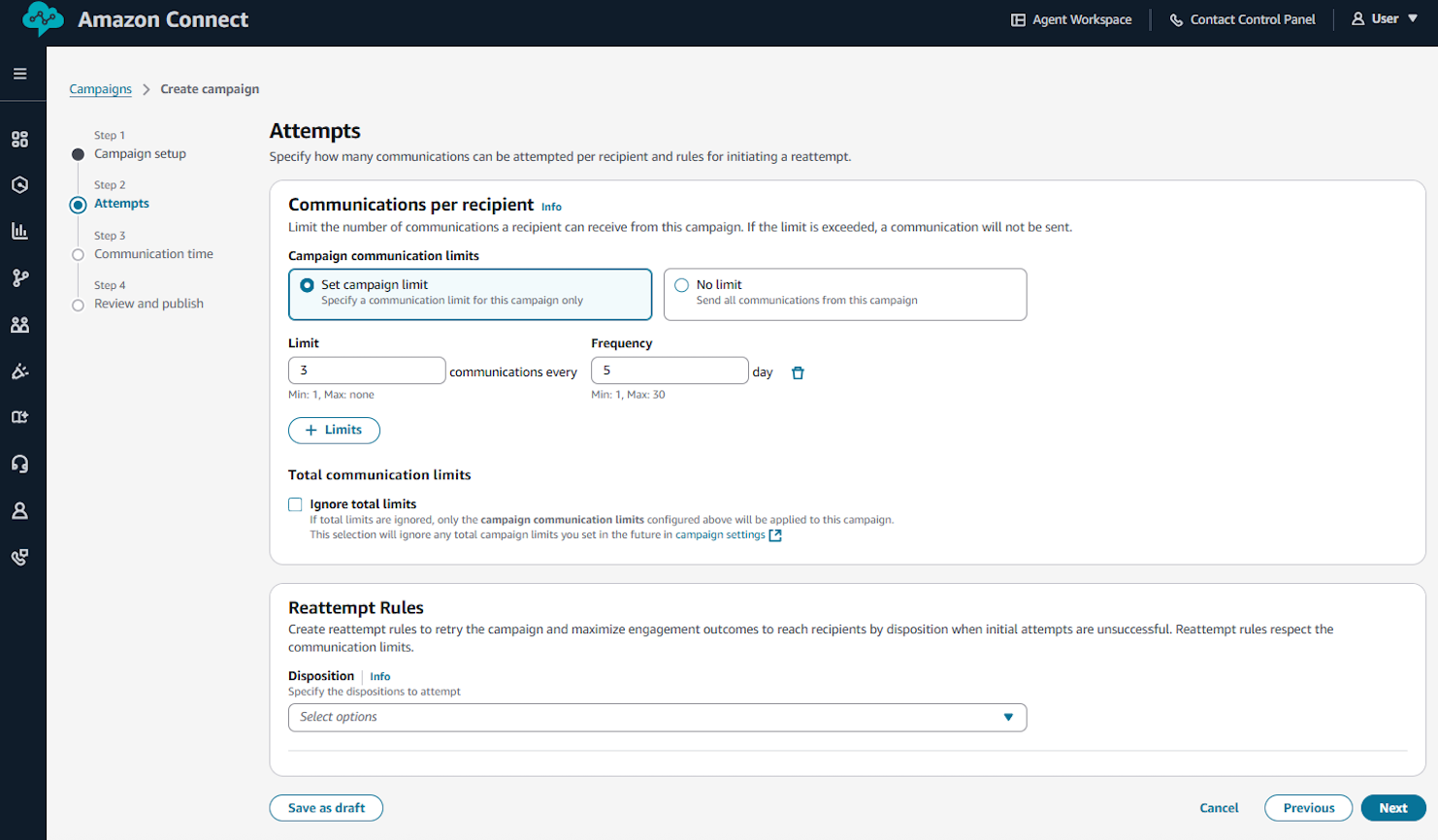 活动通信限制框架。