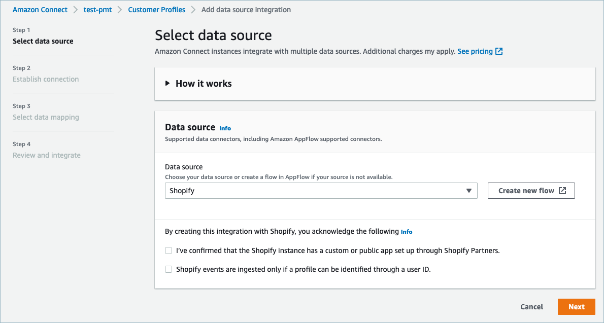 “选择源”页面。