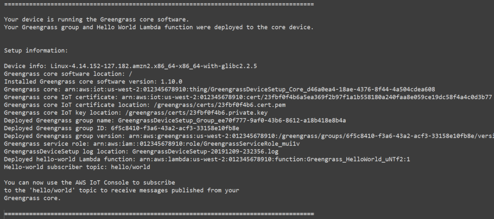 终端输出中的成功消息。