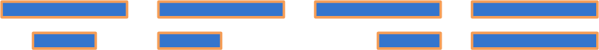 Blue rectangular shapes arranged in horizontal rows, resembling a simplified layout or structure.
