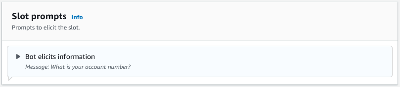 设置槽位提示，以便机器人引发信息。