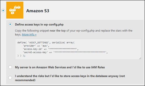 WP Offload Media 页面。