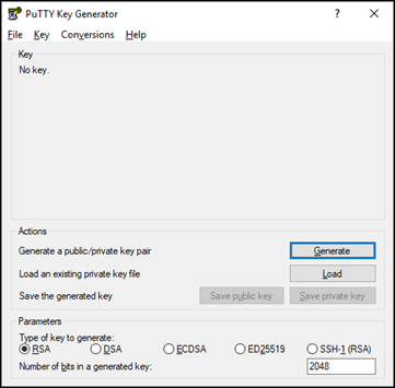 PuTTY Key Generator。