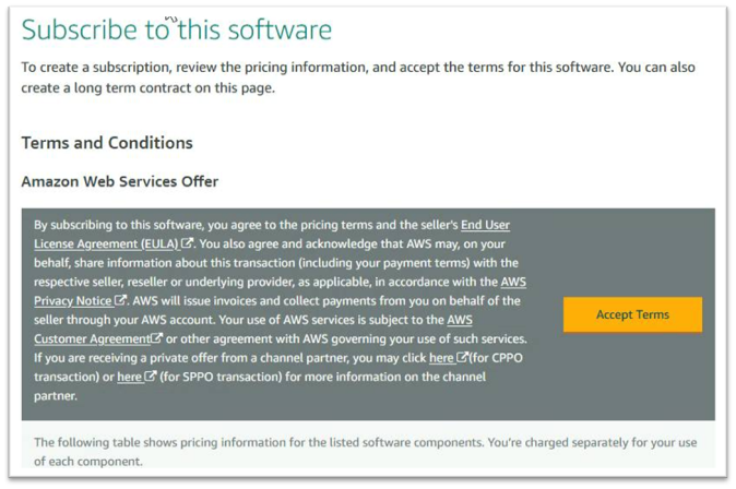 订阅条款和条件。