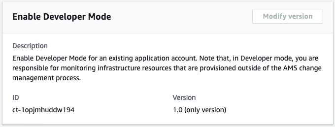 Enable Developer Mode interface with description, ID, and version details.