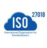 Cloud-shaped logo with "ISO" and "27018" text representing a standardization symbol.