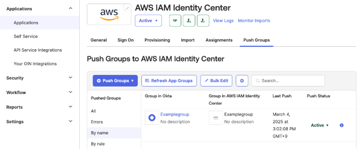 用于 Transfer Family 网络应用教程的 Okta 应用程序示例