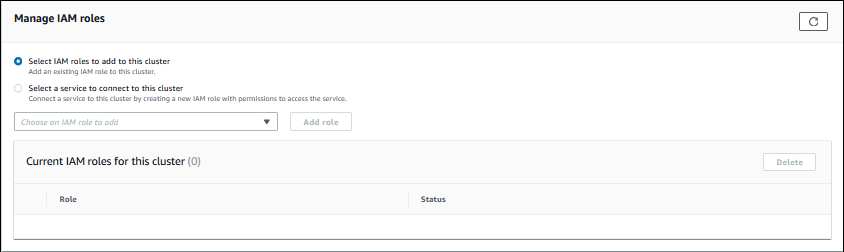 將 IAM 角色與資料庫叢集建立關聯