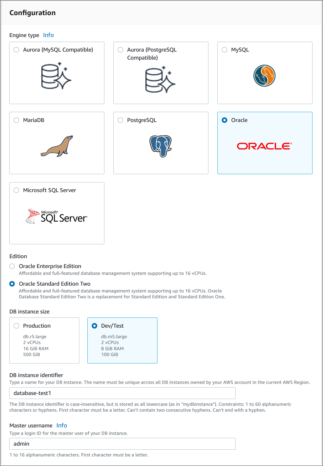 建立資料庫頁面。