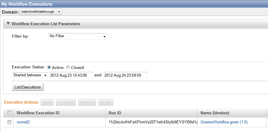 HelloWorldWorkflow 工作流程執行