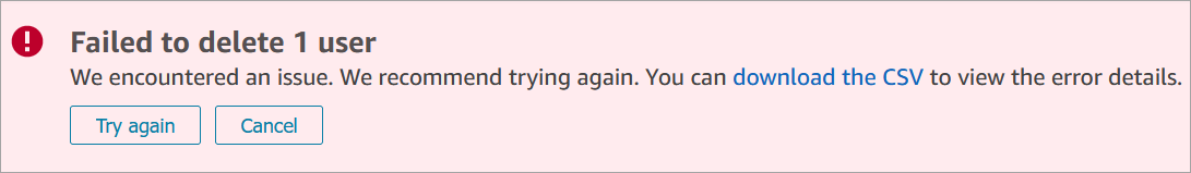 未刪除記錄的橫幅。
