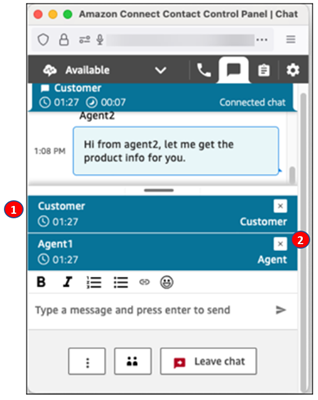 CCP，聊天中多個參與者。
