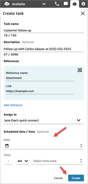 CCP，建立任務頁面，排程日期和時間部分，建立按鈕。