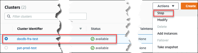 影像：停止叢集