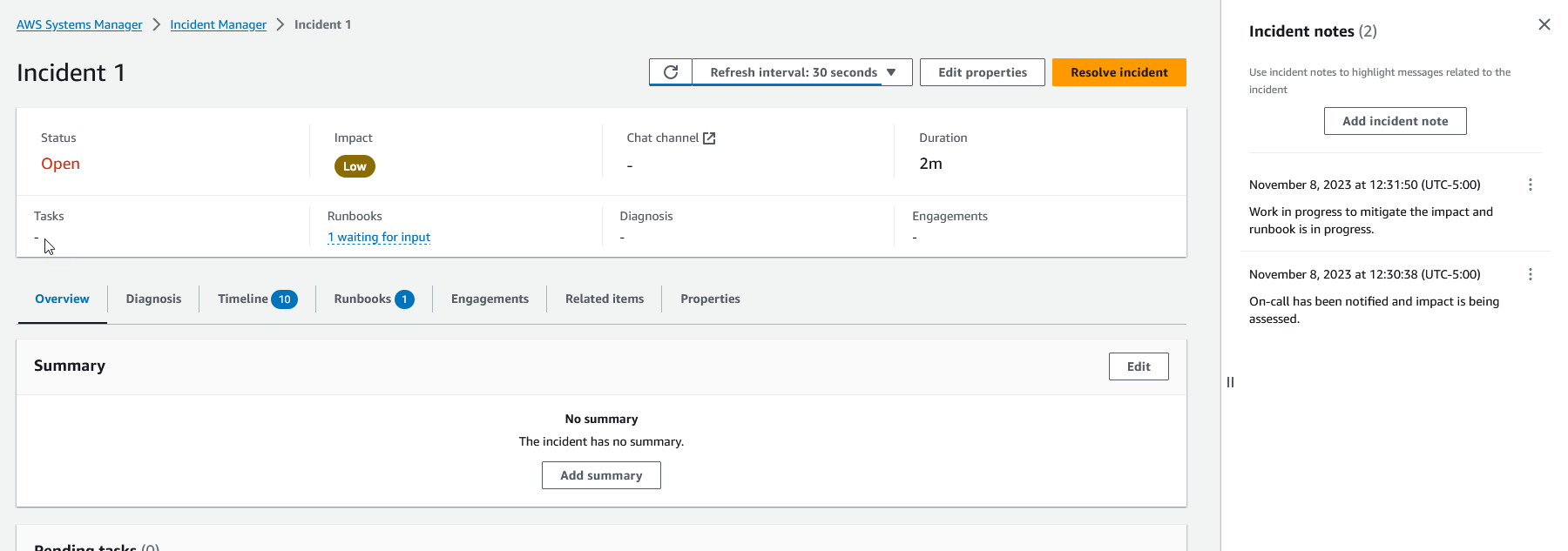 事件詳細資訊頁面包含 7 個標籤，其中包含事件的相關資訊。