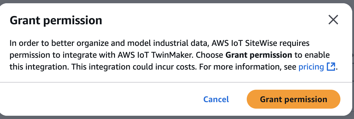 與彈出 AWS IoT TwinMaker 式視窗整合