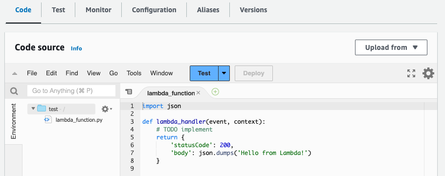 新的 Lambda 函數。