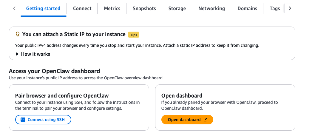 OpenClaw 入門索引標籤。