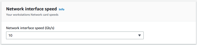 網路界面速度顯示預設值 10。