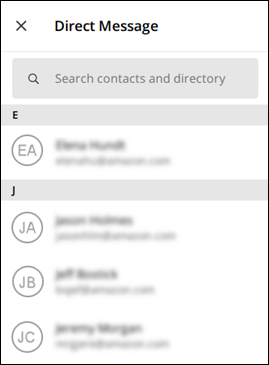 直接訊息對話方塊。