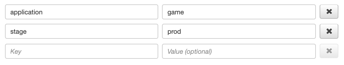群組頁面上的標籤欄位